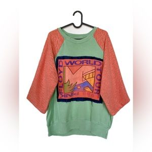 Patchwork Upcycled Pink Floyd Top